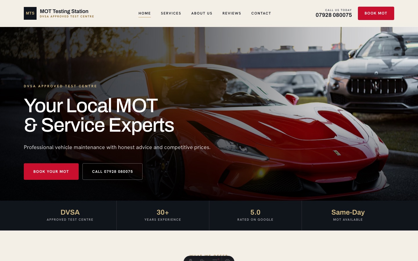 MOT Testing Station — DVSA-approved MOT and servicing website
