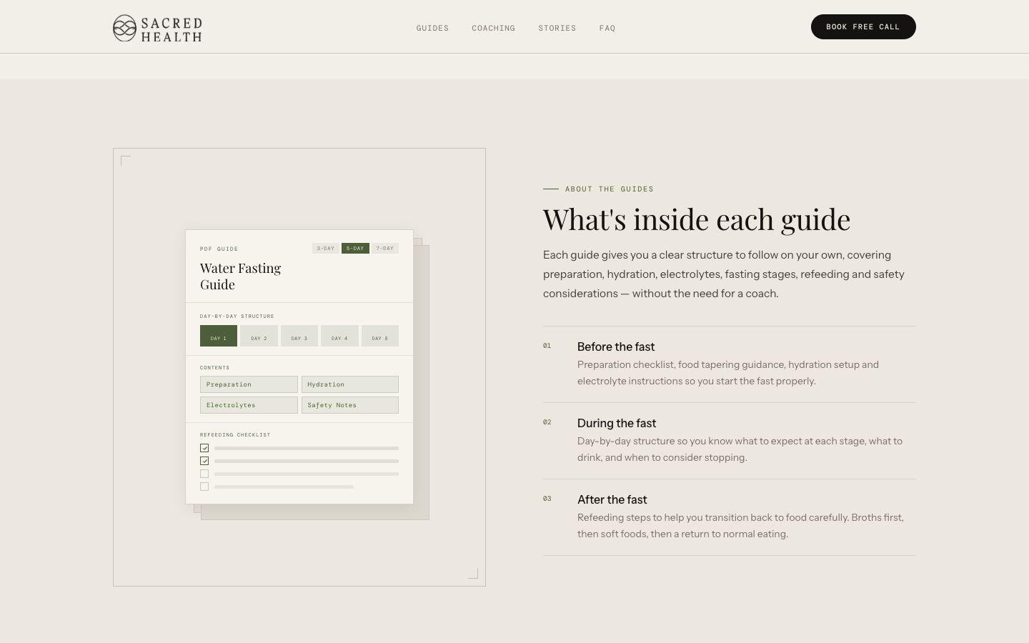 My Sacred Health website — view 3